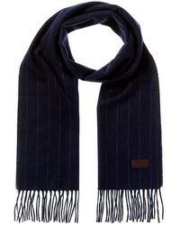 Hickey Freeman - Chalk Stripe Cashmere Scarf - Lyst