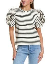 English Factory - Puff Sleeve Knit Top - Lyst