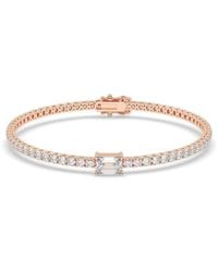 Lab Grown Diamonds - 14K Rose 3.00 Ct. Tw. Lab-Grown Diamond Bracelet - Lyst