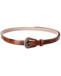 Brunello Cucinelli - Snake-embossed Leather Belt - Lyst