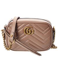 Gucci - gg Marmont Mini Leather Cross Body Bag - Lyst