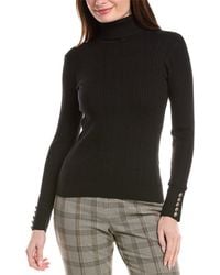 Tahari - Turtleneck Rib Sweater - Lyst