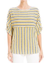 Max Studio - Ruched Sleeve Top - Lyst