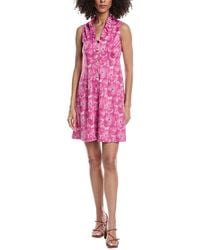 tyler boe - Emily Button Ruffle Jacquard Mini Dress - Lyst