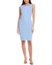 St. John - Stretch Pique Knit Sheath Dress - Lyst