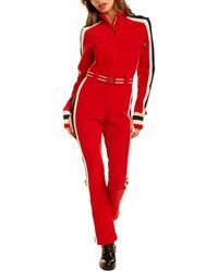 Perfect Moment Crystal Wool-trim Ski Suit - Red