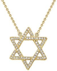 Sabrina Designs - 14k 0.20 Ct. Tw. Diamond Star Of David Necklace - Lyst