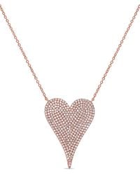 Sabrina Designs - 14k Rose Gold 0.79 Ct. Tw. Diamond Heart Pendant - Lyst