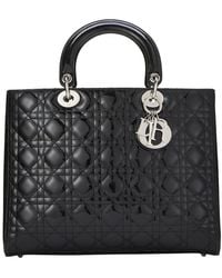 Dior - Patent Leather Lady Large (Authentic Pre-Loved) - Lyst