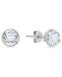 MaxColor - 14K 1.60 Ct. Tw. Topaz Halo Studs - Lyst