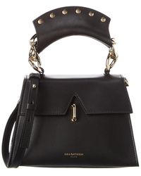 Sara Battaglia Paris Leather Shoulder Bag - Black