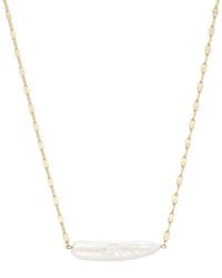 Adornia - 18K Plated Stainless Steel 28.5Mmx7.8Mm Pearl Necklace - Lyst