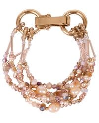 Saachi - Beaded Layered Pearl Bracelet - Lyst