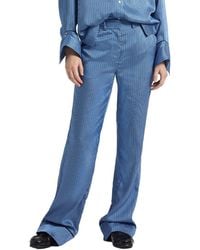 10 Crosby Derek Lam - Demetria Boarder Stripe Satin Twill Trouser - Lyst