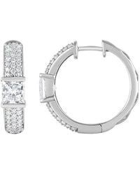 Lab Grown Diamonds - 14K 1.00 Ct. Tw. Lab-Grown Diamond Hoop Earring - Lyst