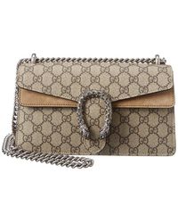 Gucci - Dionysus Small GG Supreme Canvas & Suede Shoulder Bag - Lyst