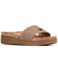 Donald J Pliner - Farrahspan Leather Wedge Sandal - Lyst