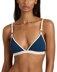 Reiss - Bianca Contrast Trim Fixed Swimsuit - Lyst