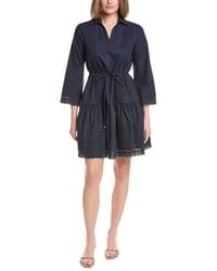 Julia Jordan - Poplin 3/4 Sleeve Mini Dress - Lyst