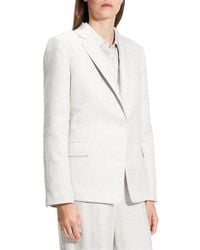 Theory - Slim Fit Linen-Blend Blazer - Lyst
