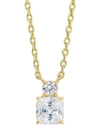 Savvy Cie - 18K Plated Cz Necklace - Lyst