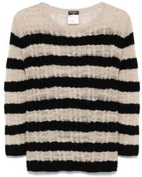 CHANEL - 2010sstriped Cashmere Blend Open-knit Sweater, Size Fr; 40 (authentic Pre-loved) - Lyst