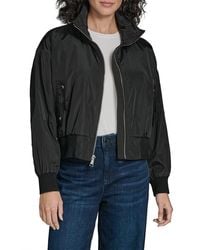 KARL LAGERFELD - Dolman Sleeve Bomber Jacket - Lyst
