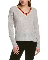 Lisa Todd - Neon V-neck Wool & Cashmere-blend Sweater - Lyst
