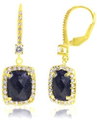 MaxColor - 18K Over 6.20 Ct. Tw. Sapphire Dangle Earrings - Lyst