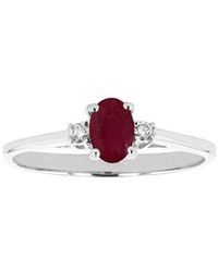 LEVARON FINE JEWELRY - Levaron 14K 0.45 Ct. Tw. Diamond & Ruby Ring - Lyst
