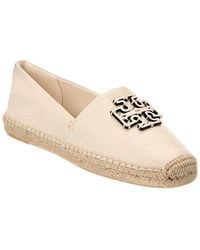 Tory Burch - Cut-Out Logo Leather Espadrille - Lyst