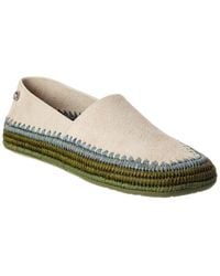 Loewe - Rio Suede & Raffia Slipper - Lyst