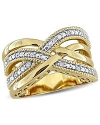 Rina Limor - Plated 0.10 Ct. Tw. Diamond Ring - Lyst