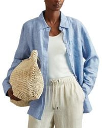 Reiss - Belle Linen Button Through Shirt - Lyst