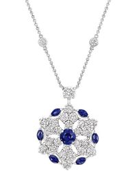 Graff - 18K 6.90 Ct. Tw. Diamond & Sapphire Snowflake Necklace (Authentic Pre- Owned) - Lyst