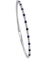Sabrina Designs - 14k 1.11 Ct. Tw. Diamond & Sapphire Flexible Bangle Bracelet - Lyst