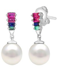 Pearls - Pearl & 7Mm Pearl Drop Earrings - Lyst