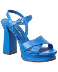 Ferragamo - Sonya Leather Platform Sandal - Lyst