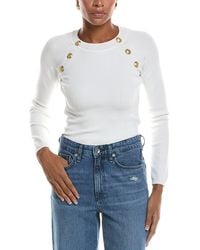 L'Agence - Gretchen Ls Button Pullover - Lyst