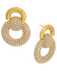 Oscar de la Renta - Rhinestone Drop Earrings - Lyst