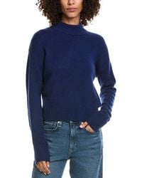 InCashmere - Crop Mock Wool & Cashmere-Blend Sweater - Lyst