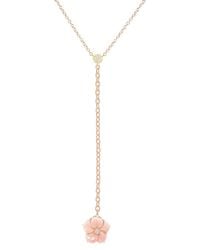 Meira T - 14K Rose 1.77 Ct. Tw. Diamond & Shell Bolo Necklace - Lyst