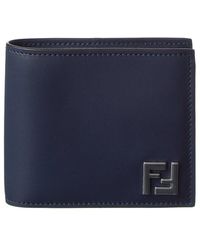 Fendi - Ff Squared Leather Card Case - Lyst