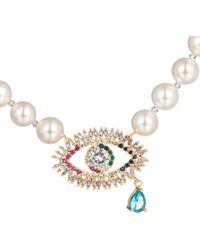 Eye Candy LA - Luxe Collection Shell Pearl Cz Lyla Necklace - Lyst