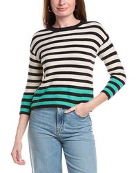 NIC+ZOE - Striped Waffle Sweater - Lyst