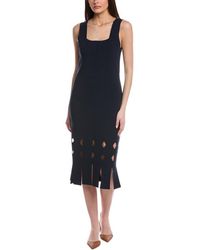St. John - Elascose Half Milano Knit Midi Dress - Lyst