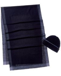 Vince - 2Pc Shaker Stitch Wool & Cashmere-Blend Hat & Scarf Set - Lyst