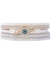 Saachi - Crystal Evil Eye Bracelet - Lyst