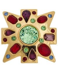 Kenneth Jay Lane - Plated Cocktail Ring - Lyst