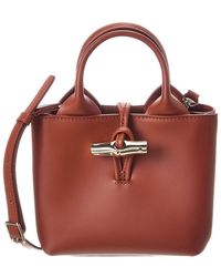 Longchamp - Le Roseau Xs Leather Handbag - Lyst